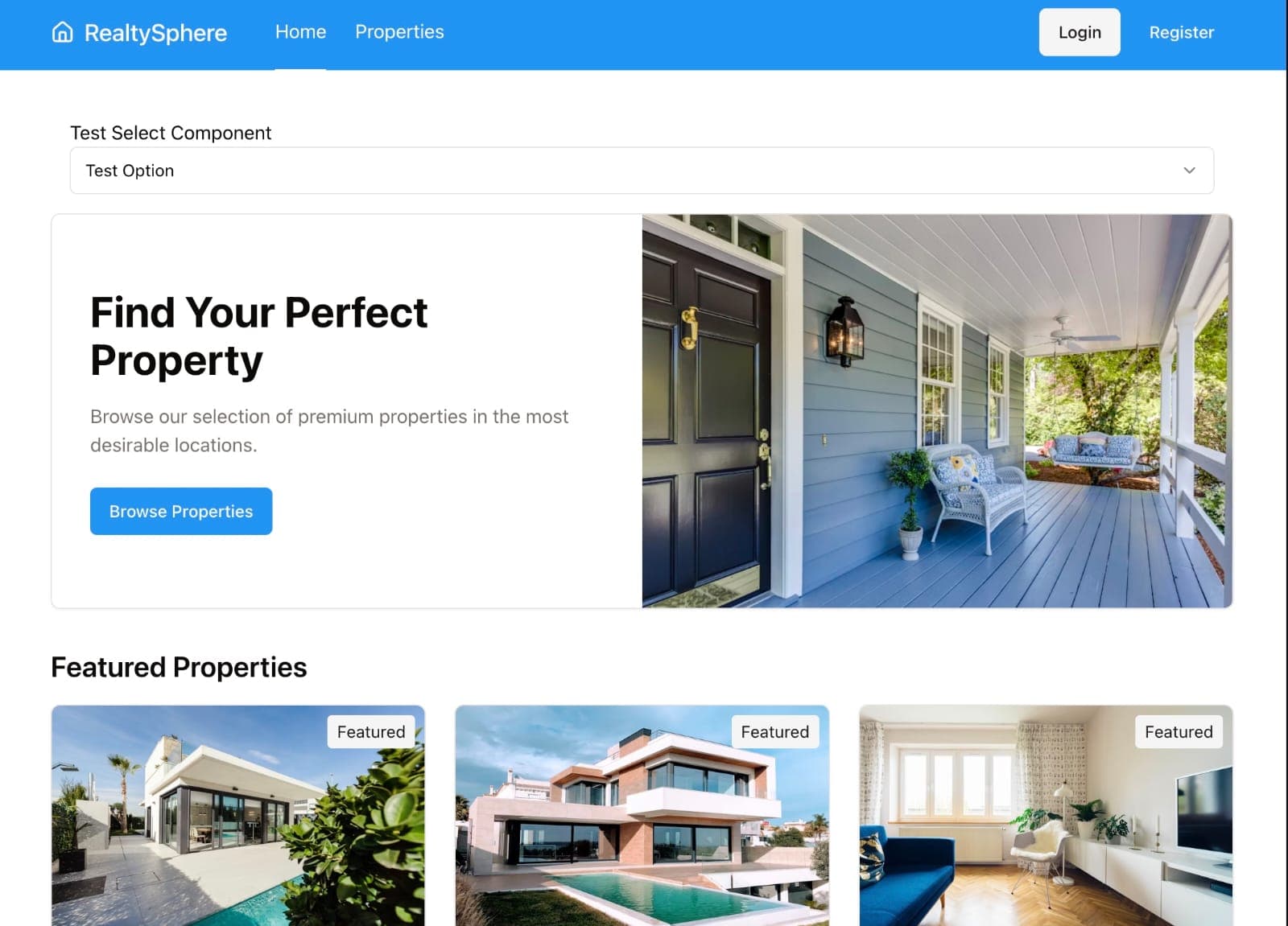 RealitySphere — Real Estate project preview