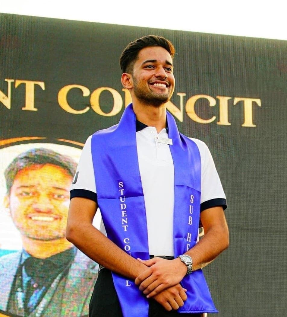 Recognised on stage — Student Council, Bennett University.